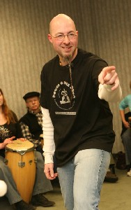 Photo of Dennis in Drum Circle